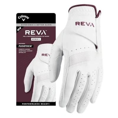 Image of Callaway Golf REVA Women&#039;s Glove 2024, White/Eggplant