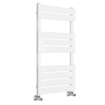 Image of Warmehaus Minimalist Bathroom Flat Panel Heated Towel Rail Radiator Rad White 950x500mm Modern Central Heating Space Saving Radiators Perfect for Bathrooms