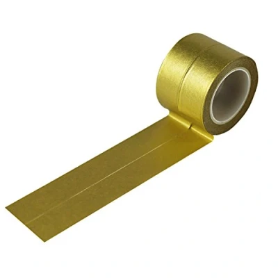 Image of UOOOM 2pcs 10m x 15mm Decorative Washi Tape Masking Adhesive Scrapbooking DIY Craft Gift (Gold)