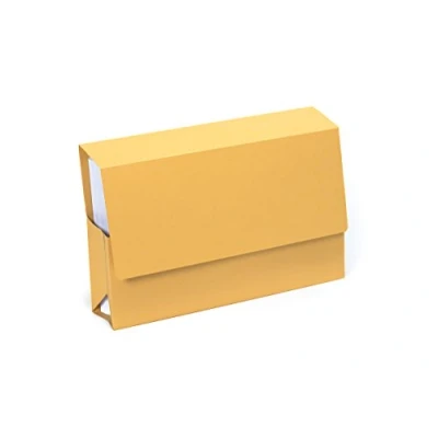 Image of Exacompta Guildhall Probate Wallets, 315 gsm, Foolscap Yellow, Pack of 25