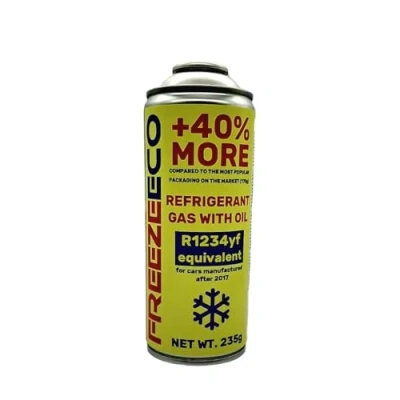 Image of FREEZEECO Replacement Gas with Oil Air Conditioning Refill Set Integrated Check Valve, 235g, +40% Cooling Efficiency Compatible Type A 11.5mm Hoses