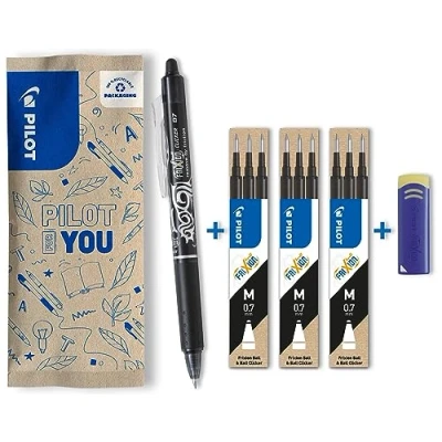 Image of PILOT FriXion Clicker, Erasable Rollerball Pen inkl. 9 Minen Black