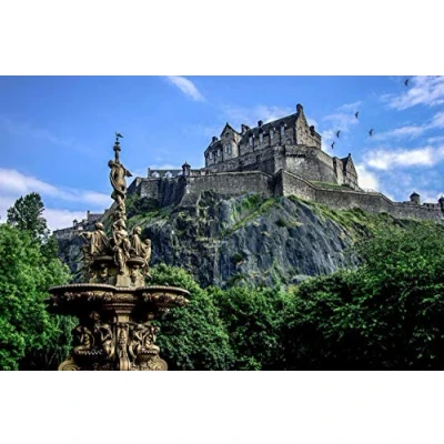 Image of SHILIHOME Edinburgh Castle Scotland Painting By Numbers Diy Unique