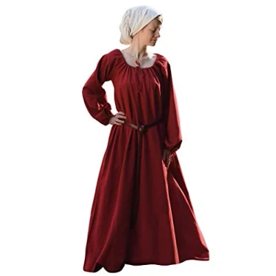 Image of Battle Merchant Ana Ladies Medieval Dress Viking LARP Costume Red Large