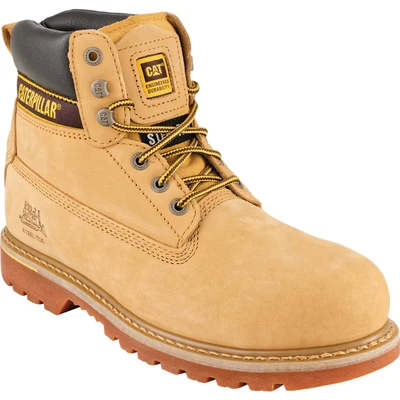 Image of Cat Footwear Men&#039;s Holton Work Boots, Beige Honey 002, 10 UK