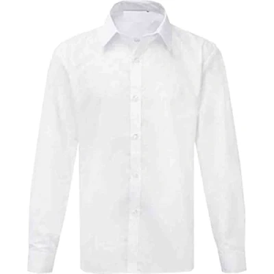 Image of ND Sports Girls School Uniform Shirt Long Sleeve Blouse (44 Chest, White)
