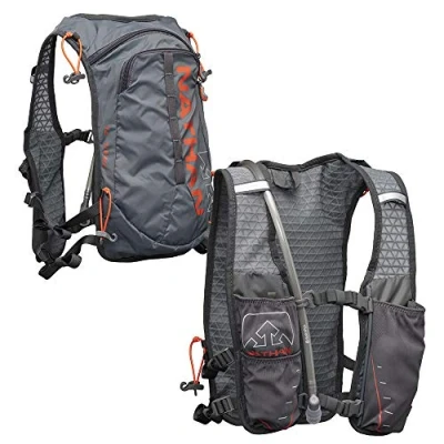 Image of Nathan TrailMix Running Vest/Hydration Pack. 7L (7 Liters) for Men and Women 2L Bladder Included (2 liters). Zipper, Phone Holder, Water
