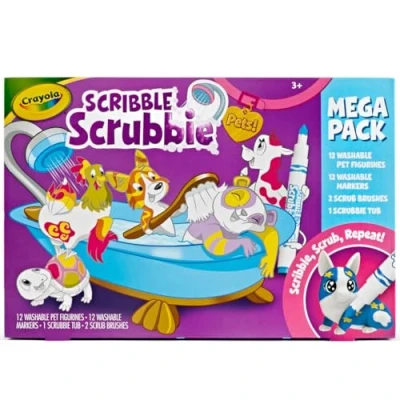 Image of Crayola Sribble Scrubbie Pets Mega Set 2.0, Color &amp; Wash Creative Toy, Online for Kids, Age 3, 4, 5, 6