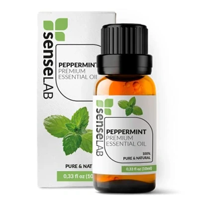 Image of SenseLAB Peppermint Essential Oil 100% Pure Extract for Diffuser and Humidifier Therapeutic Grade Oils Outdoor Protection Mint Hair Care (10 ml)