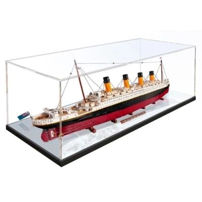 Image of Acrylic Display Case Compatible with Lego 10294 Titanic Model, Dustproof Transparent Model Box (Only Only) A,3mm