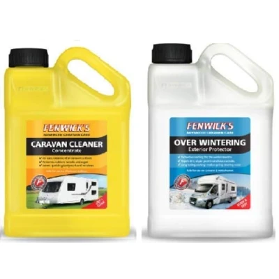 Image of Fenwicks Caravan Cleaner &amp; Overwintering Exterior Protector Twin Pack (Both 1 Litre Bottles)