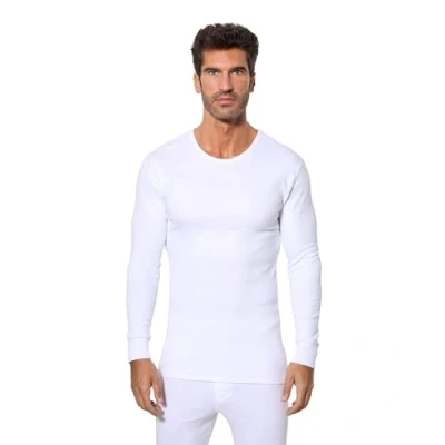Image of Abanderado Mens Thermal long sleeve t shirt 0208 men White Size 2XL