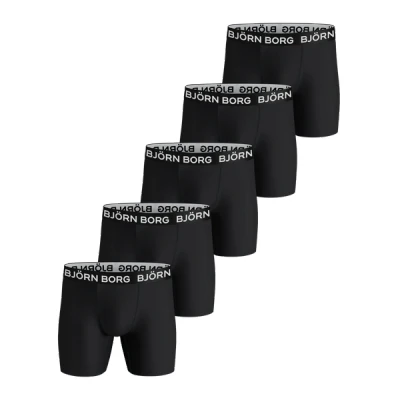 Image of Björn Borg Performance 5 PACK Pants, Men&#039;s, Size: Small, Black