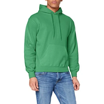 Image of Fruit of the Loom 62 208 0, Men&#039;s Classic Hooded Sweatshirt, Kelly Green, Large