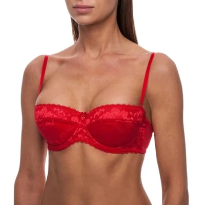 Image of frugue Women&#039;s Push Up &amp; Balconette Underwired Bandeau Sexy Lace Bra(Size: 36B)