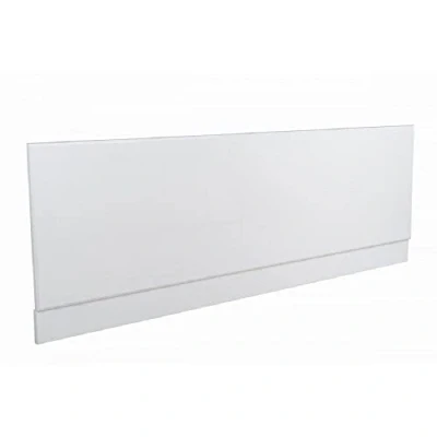 Image of VeeBath Linx Universal Front Side Bath Panel White Gloss Moisture Resistant Wooden MDF with Adjutable Plinth 1600mm