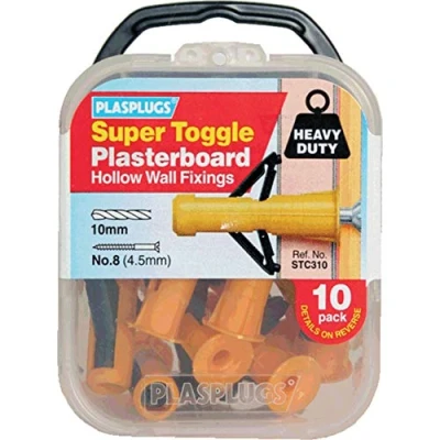 Image of Plasplug STC310 Super Toggle Heavy Duty Anchors (Pack of 10)