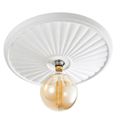 Image of Lucena Large Semi Flush Ceiling Light White