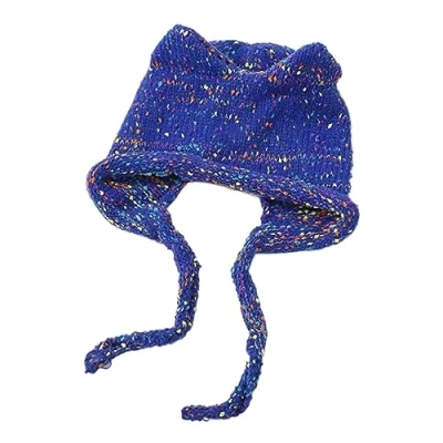 Image of Earflap Hat, Womens Winter Peruvian Cover Ears Beanie Hat Ear Flap Sherpas Ski Snow Hats Knit Cute Strap Beanies