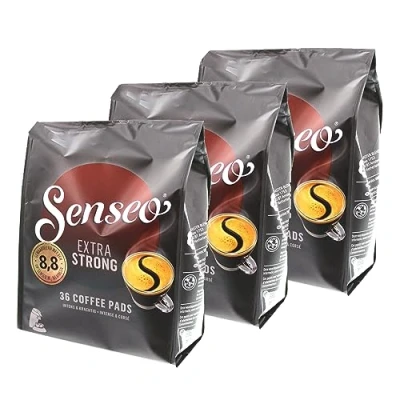 Image of Senseo Coffee Pods Extra Strong 108/Extra Intense and Full Bodied 8 oz (Coffee For Kaffepadmaschinen Pads