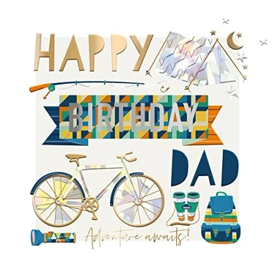 Image of Adventurous Dad Embellished Birthday Greeting Card Talking Pictures Cards MEER0026/D