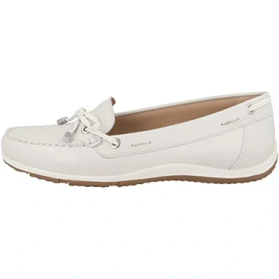 Image of Geox Women&#039;s D Vega B Moccasins, Off white, 7.5 UK