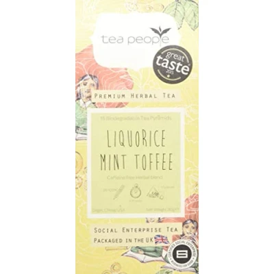Image of Tea People Liquorice Mint Toffee, 15 Pyramids in Retail Pack