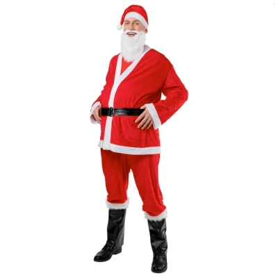 Image of Wicked Costumes Adult 6 Piece Santa Claus Fancy Dress Costume Standard Size