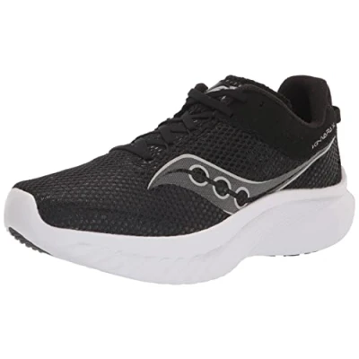 Image of Saucony Women&#039;s Kinvara 14 Running Shoe, Black/White, 7.5M US, 7.5