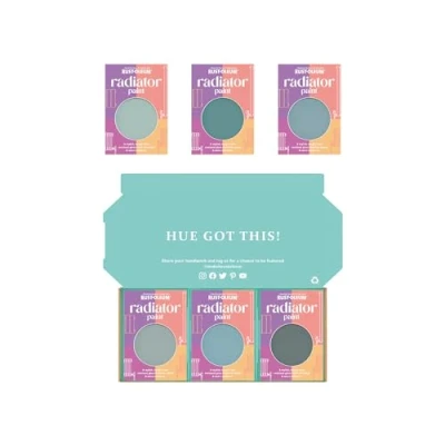 Image of Rust Oleum Radiator Paint in Gloss Finish Ocean Blues Tester Box