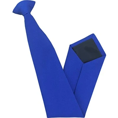 Image of Plain Clip On Tie (Royal Blue)