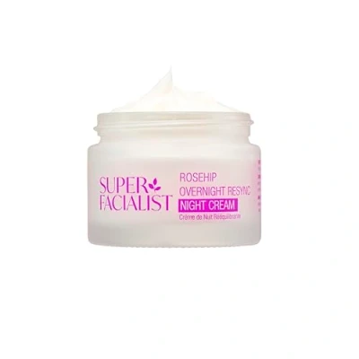 Image of Super Facialist Rosehip Overnight Resync Night Cream SleepSmart Complex, Moisturiser to Replenish &amp; Rejuvenate Skin with Oil, Shea Butter, Gentle Face Care, Vegan Friendly, 50ml