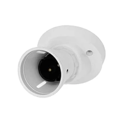 Image of Merriway BH05890 Angled Batten Lamp Holder, White