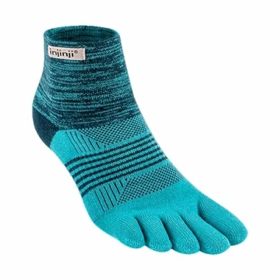 Image of Injinji Trail Midweight Mini Crew Womens Toe Socks Calypso XS/S