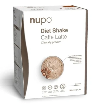 Image of NUPO diet shake Caffe Latte Premium shakes for weight management I Clinically proved meal replacement control 12 Servings Very Low Calorie Diet, GMO Free