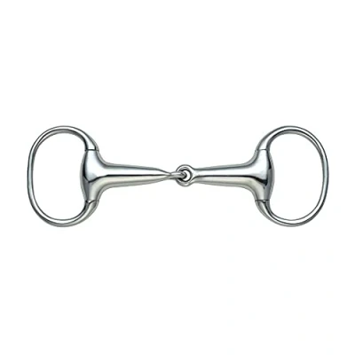 Image of Shires Equestrian Hollow Mouth Eggbutt S/steel Size: 51/4