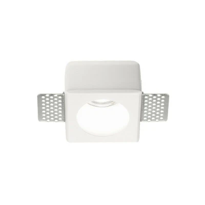 Image of Samba Indoor Plaster In Recessed Lamp 1 Light White, GU10