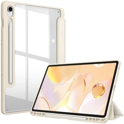 Image of FINTIE Hybrid Slim Case for Samsung Galaxy Tab S9 FE 10.9 Inch/Tab 11 Inch 2023 with S Pen Holder Shockproof Cover Clear Back, Starlight