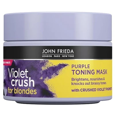 Image of John Frieda Violet Crush Purple Toning Hair Mask for Blonde 250 ml, Brassy