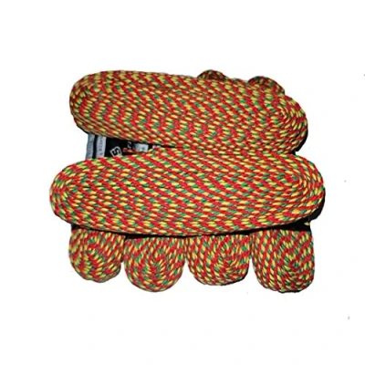 Image of Dr. Martens Red Yellow &amp; Green 210cm 14 Eyelet Flat Boot Shoelaces Laces