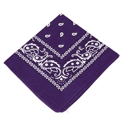Image of [UK SELLER] Men&#039;s/Women&#039;s Bandana Head Scarf Neck Scarves Paisley 100% COTTON (purple)