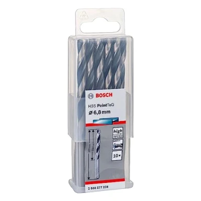 Image of Bosch Accessories 10 Piece PointTeQ HSS Twist Drill Bit (for Metal, 6.8 x 69 109 mm, Driver Accessories)