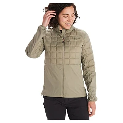 Image of Marmot Women&#039;s Wm&#039;s Echo Featherless Hybrid, Insulated hiking jacket, water repellent functional breathable quilted windproof outdoor Vetiver, M