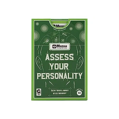 Image of Ginger Fox Mensa Assess Your Personality Question Cards. Use as Conversation Cards for Kids to Discuss Self Discovery. Great Family Time Activity and Game Night Alternative. 50 Large Quiz