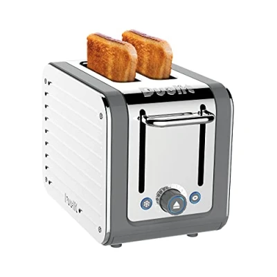 Image of Dualit Architect 2 Slot Grey Body With Stainless Steel Panel Toaster