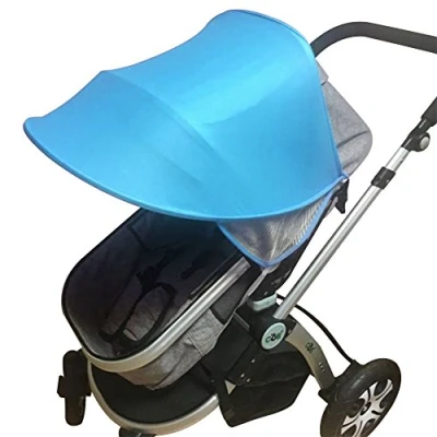 Image of Pram Sun Shade Cover Universal Pushchair Stroller Awning Canopy Parasol Baby Buggy Shield UV Protection Umbrella Windproof Waterproof for Carrycots Carriages