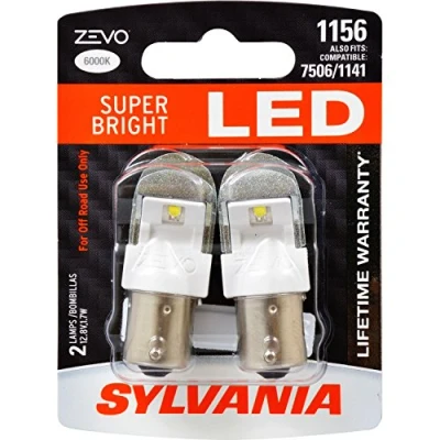 Image of SYLVANIA ZEVO 1156 White LED Bulb, (Contains 2 Bulbs)