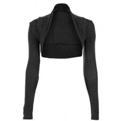 Image of Womens Long Sleeved Bolero Shrug Size 8 14 (Black)