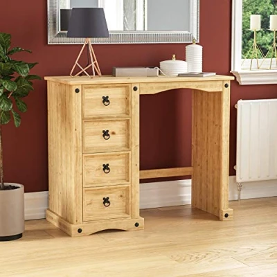 Image of Vida Designs Dressing Table, Solid Pine Wood, 84 cm x 100 47