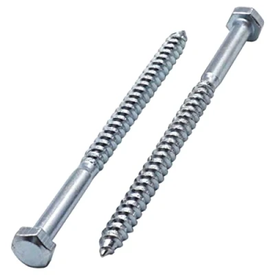 Image of SKIR&#039;CO (15 pcs) DIN 571 Zinc Plated Steel Hexagon Wood Screws M5 x 80 mm, Coach Screws, Hex Screw, Lag Bolts